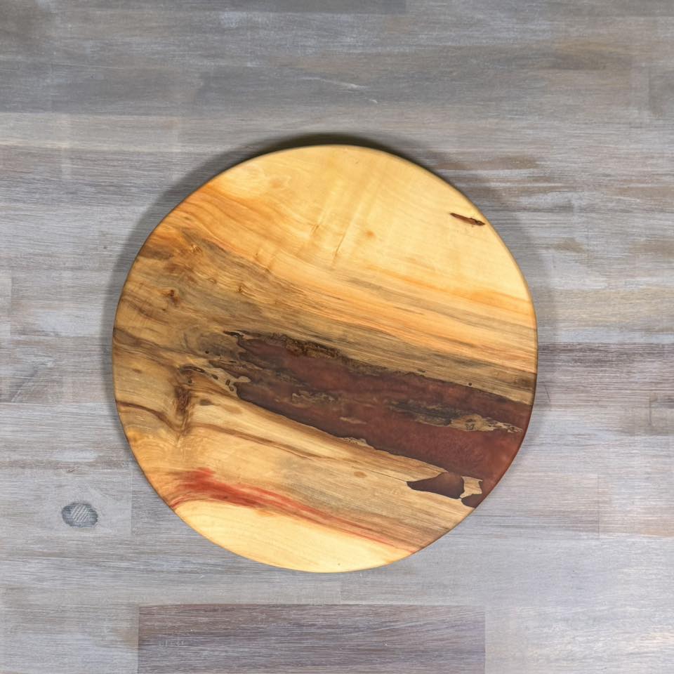 With the Gritz Custom Round Epoxy Tray | Flamed Elderberry | Mars Red