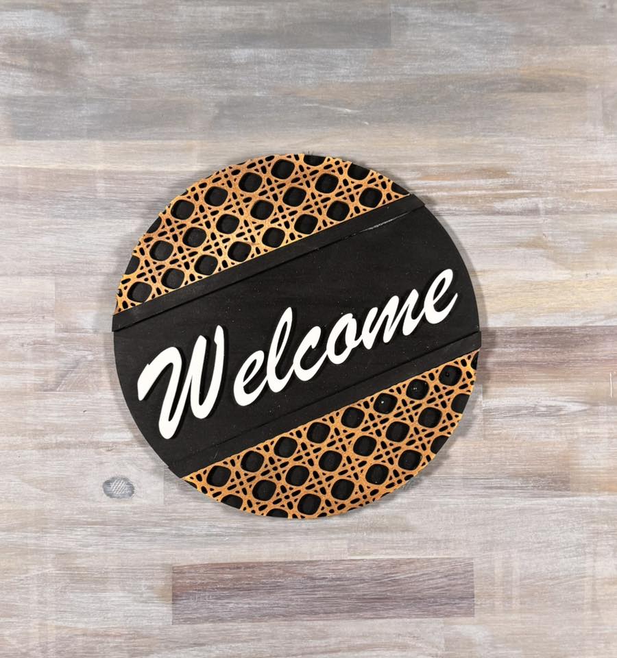 With the Gritz Custom Door Sign | 12" Round | Welcome