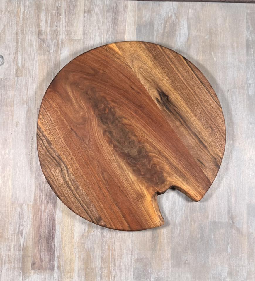 With the Gritz Custom Charcuterie Board | 16 inch Round | Live Edge