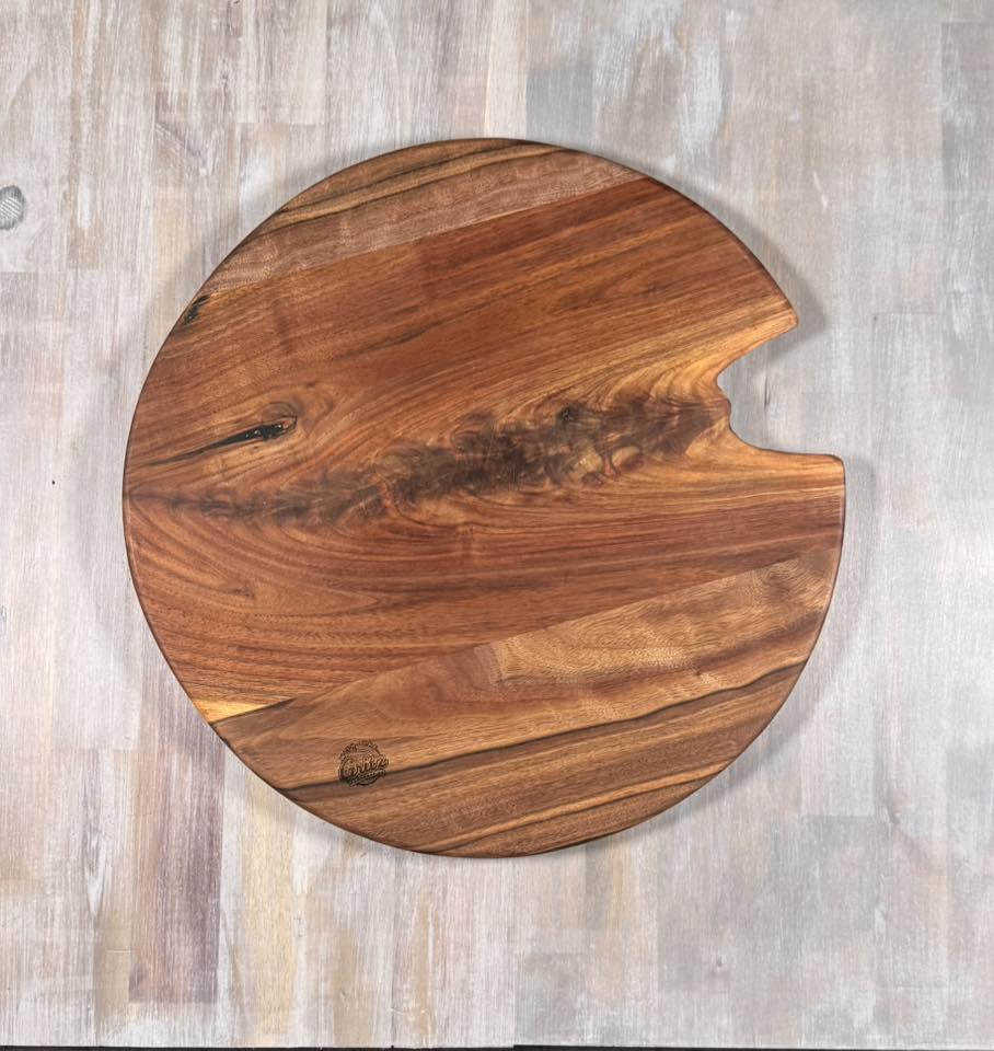 With the Gritz Custom Charcuterie Board | 16 inch Round | Live Edge
