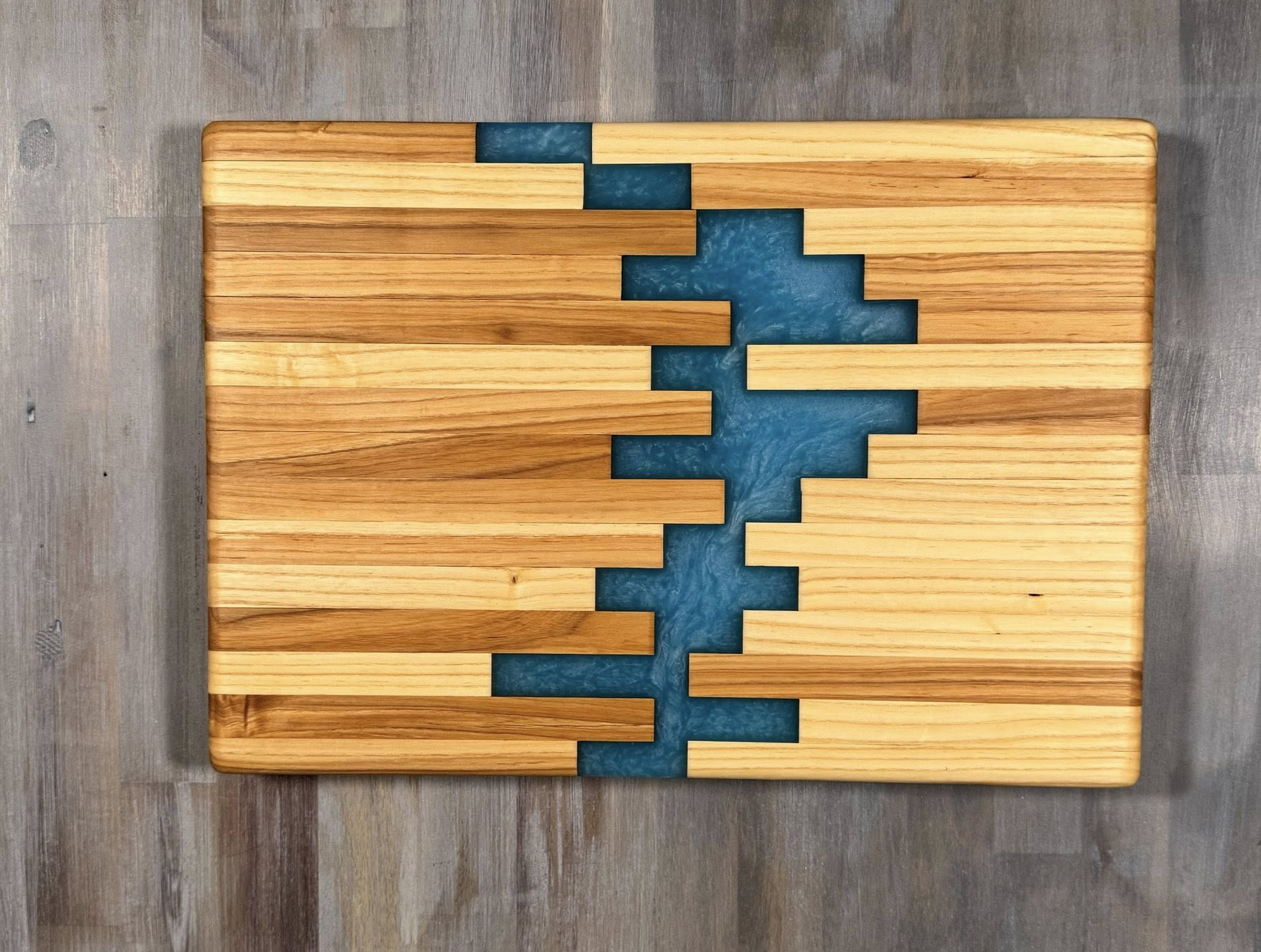 With The Gritz Custom Epoxy Tray | Ocean Blue