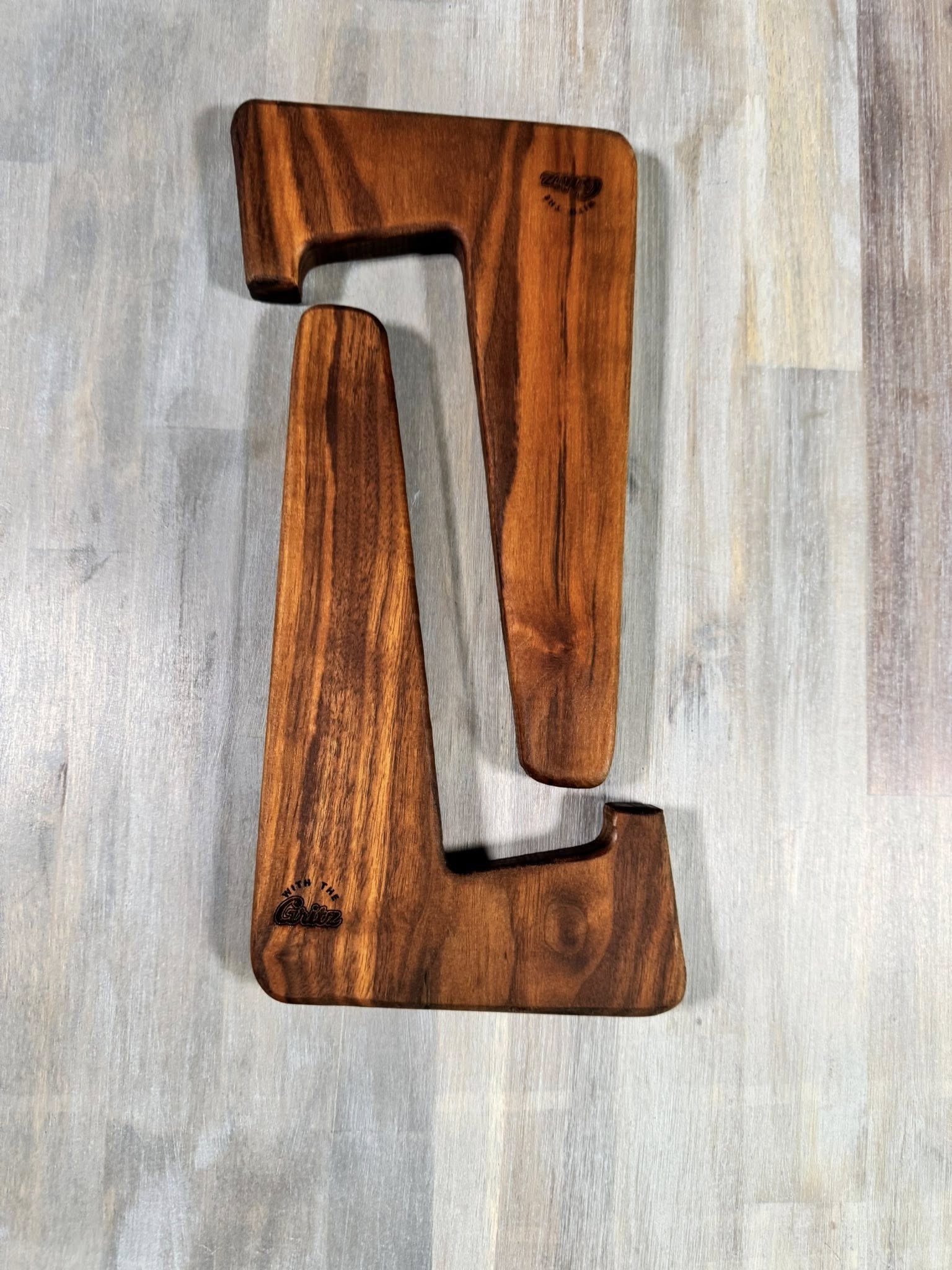With The Gritz Custom Cutting Board Holder/Display | Walnut |