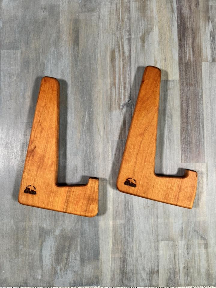 With The Gritz Custom Cutting Board Holder/Display | Cherry