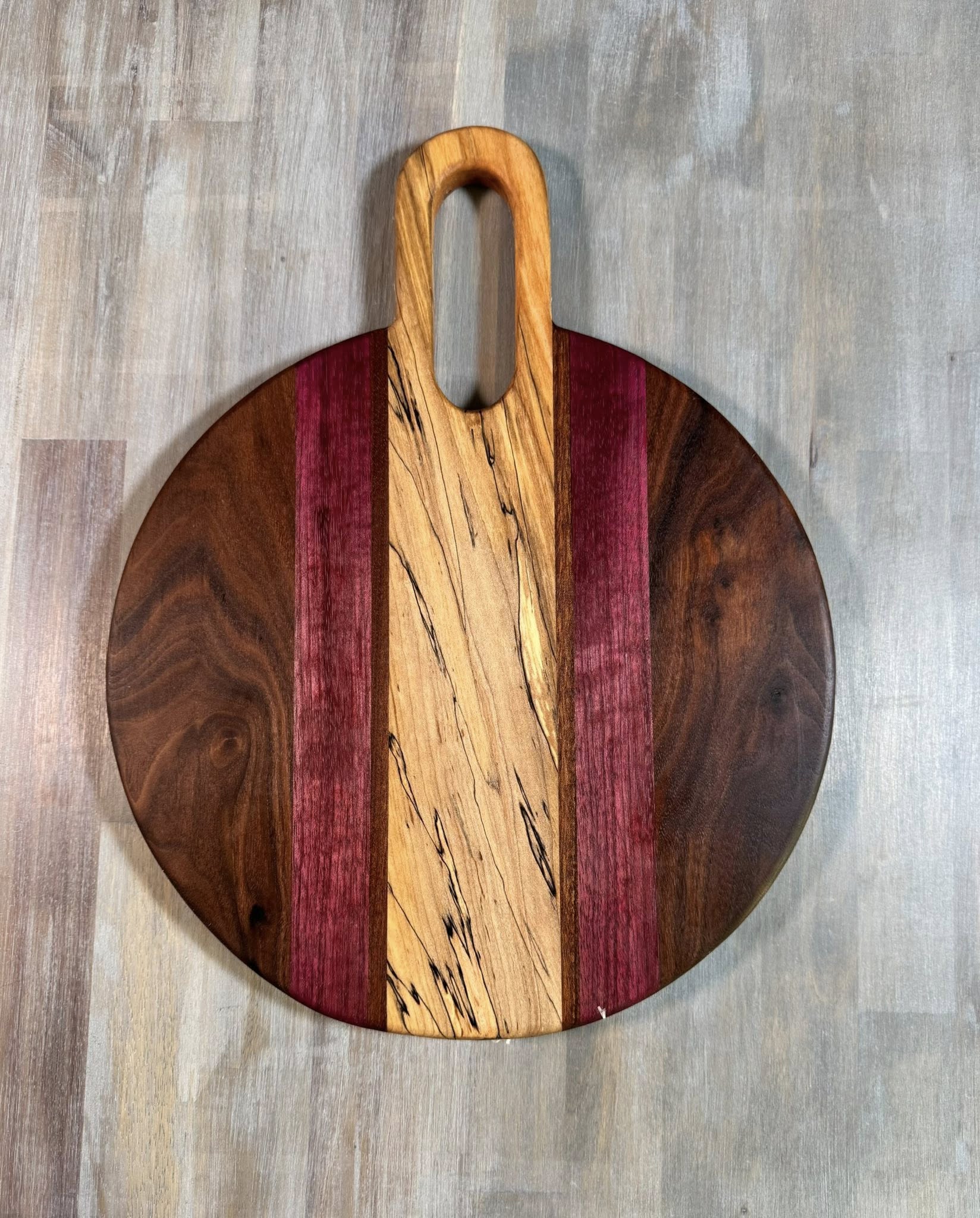 With the Gritz 12 inch Round Cutting Board | Skinny Loop Handle