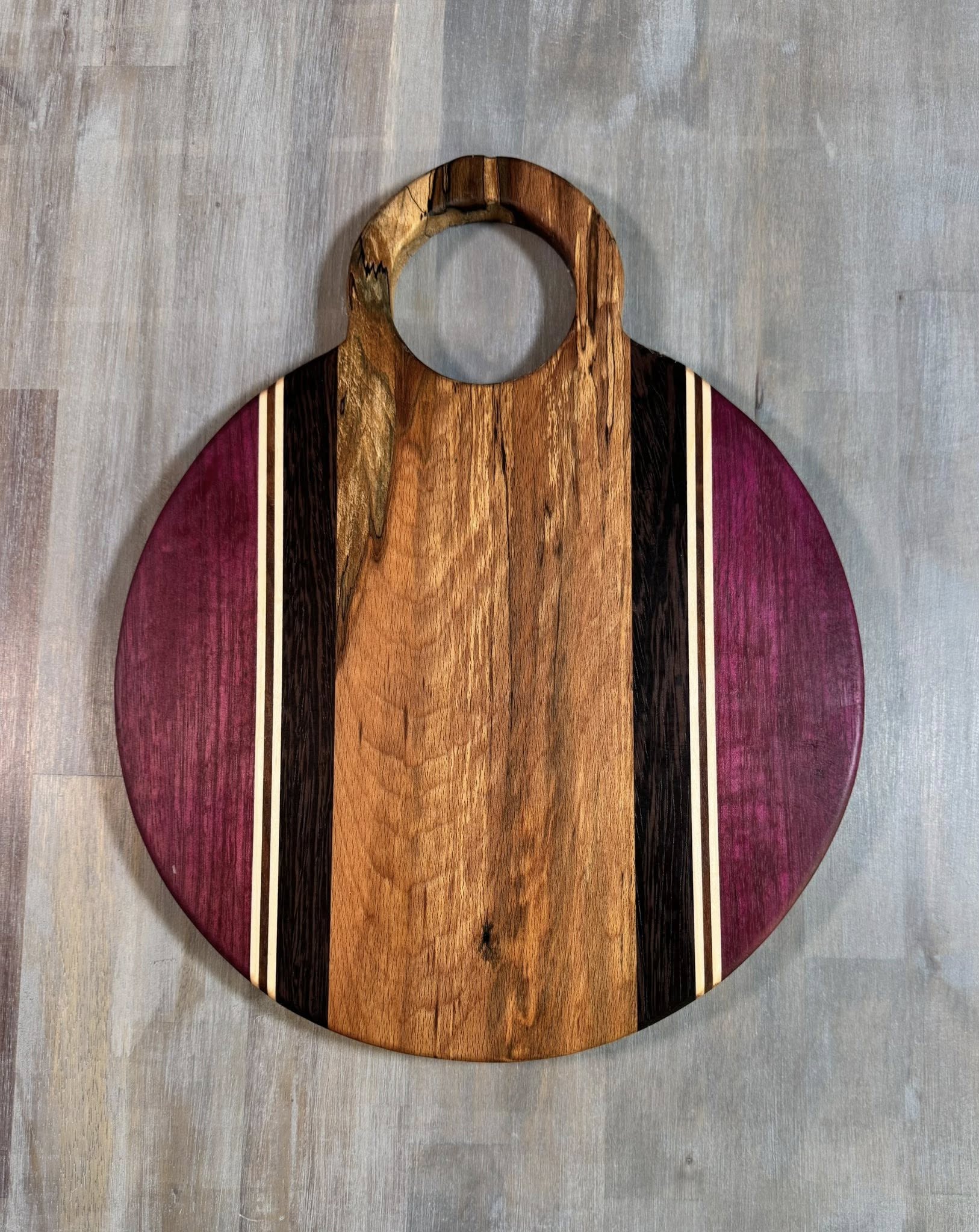 With the Gritz 12 inch Round Cutting Board | Large Loop Handle