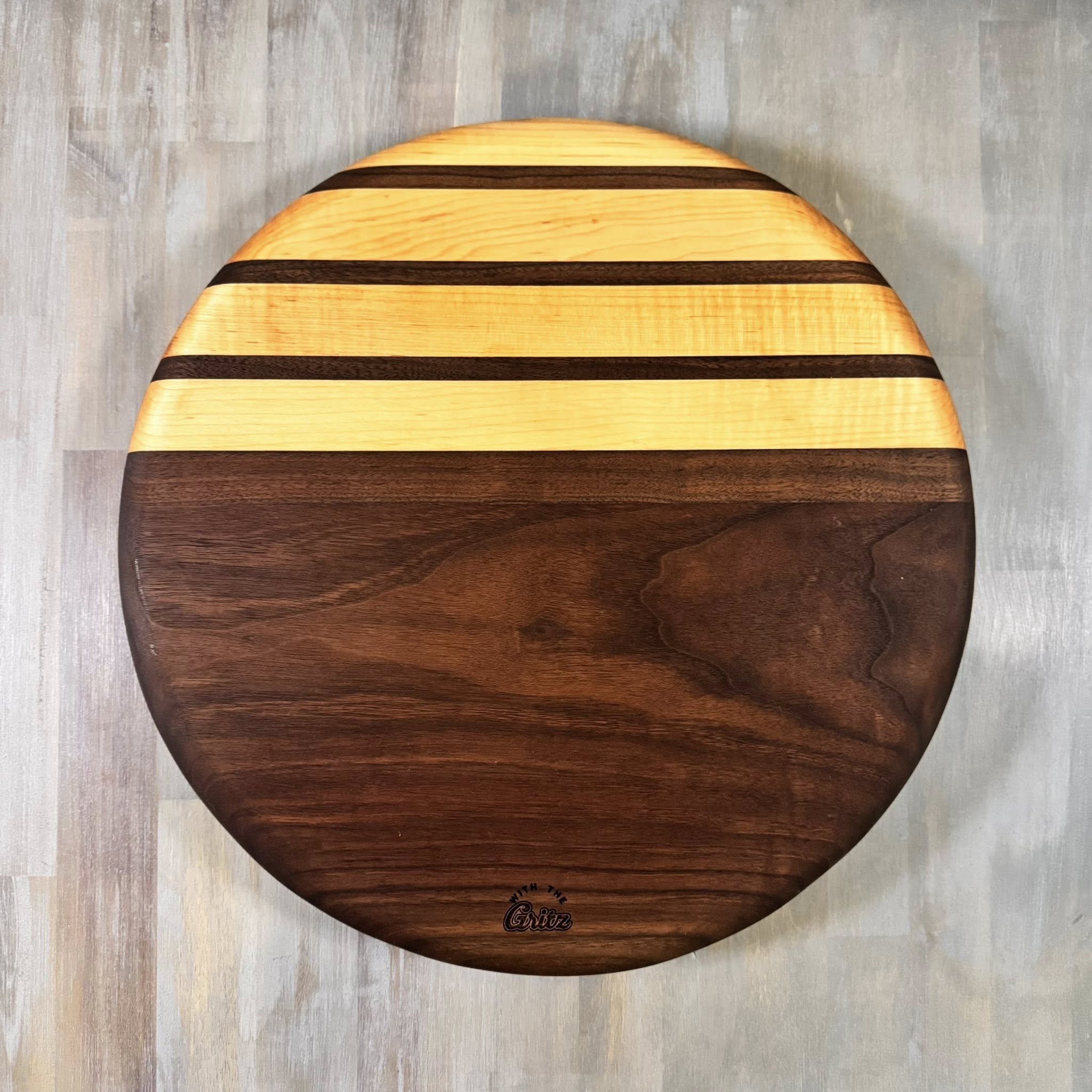 With The Gritz Custom Large Round Serving Tray | Five Space