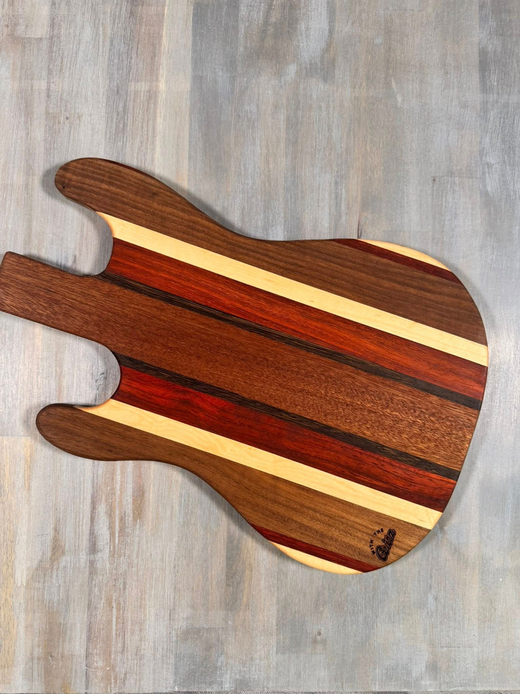 With the Gritz Custom Guitar Shaped Cutting Board | S Style