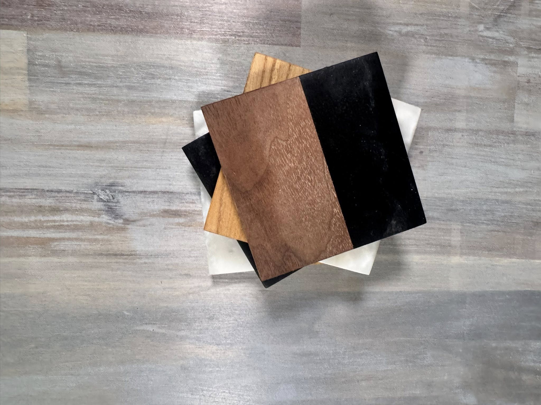 With The Gritz Custom Coasters | Walnut Black Onyx