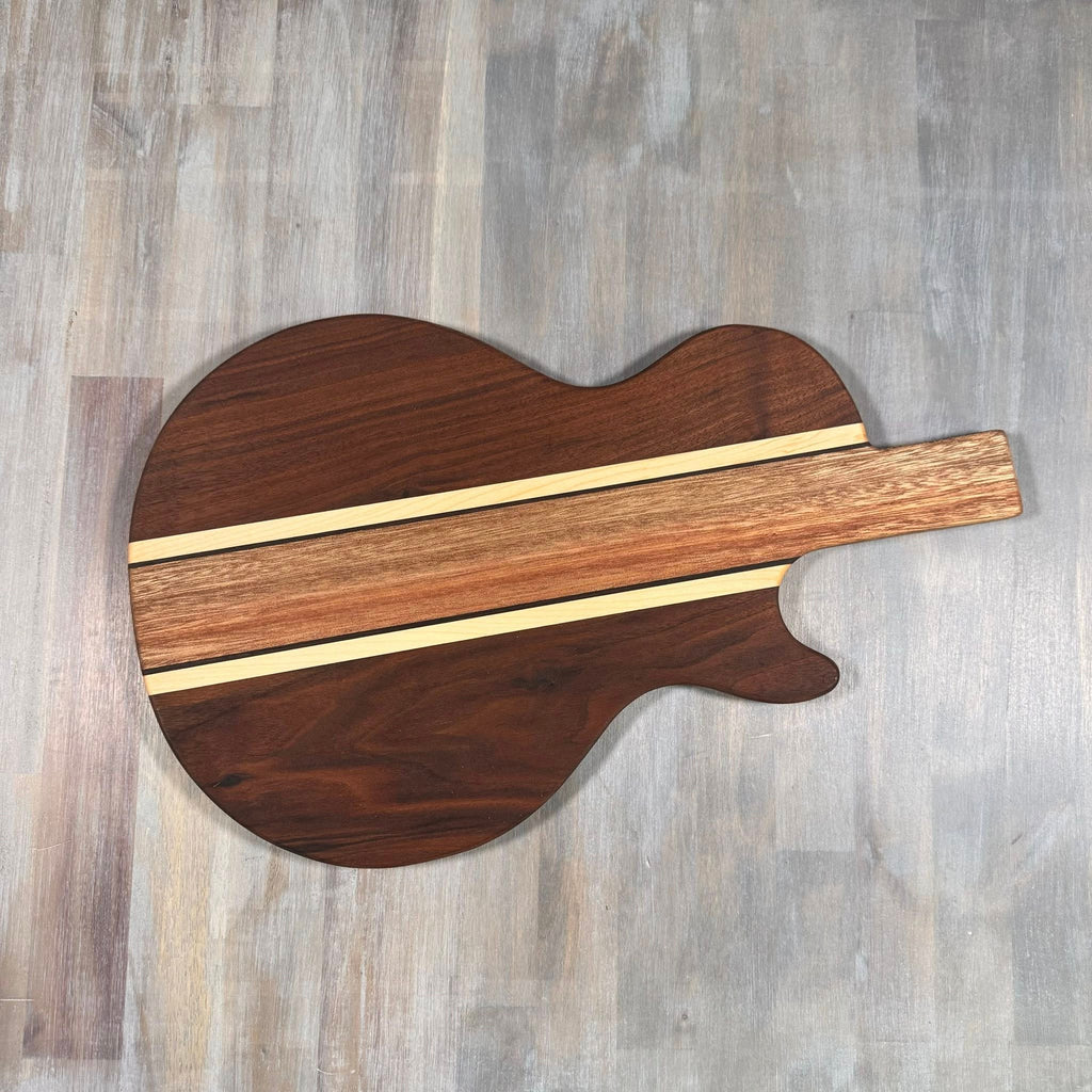 With the Gritz Custom Guitar Shaped Cutting Board | LP Style