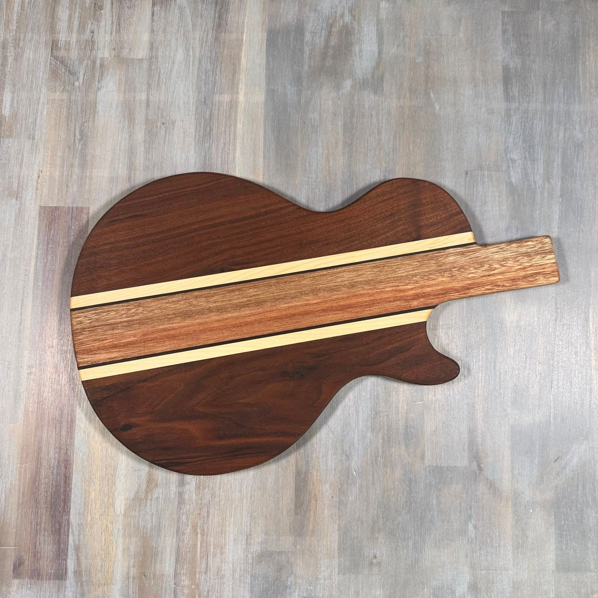 With the Gritz Custom Guitar Shaped Cutting Board | LP Style