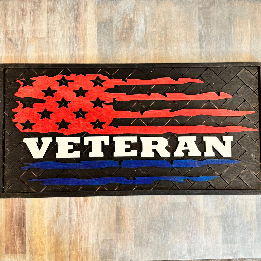 With the Gritz Custom American Flag | Veteran | Red White & Blue