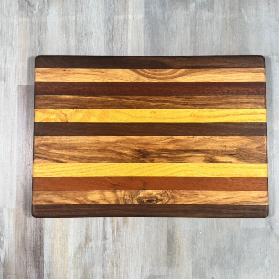 With the Gritz Classic Rectangle Cutting Board | 15x10 | Assorted Wood