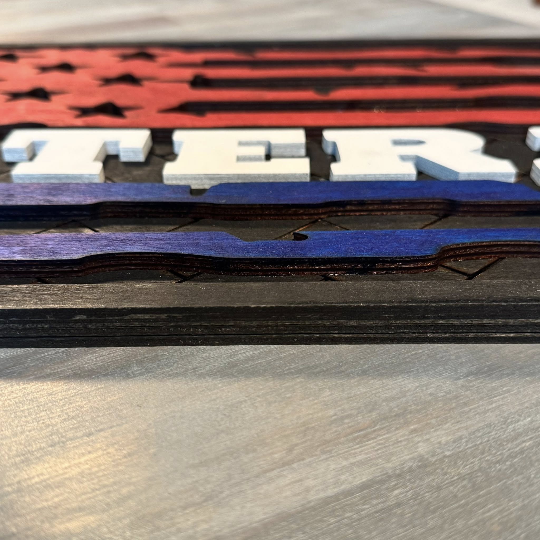 With the Gritz Custom American Flag | Veteran | Red White & Blue