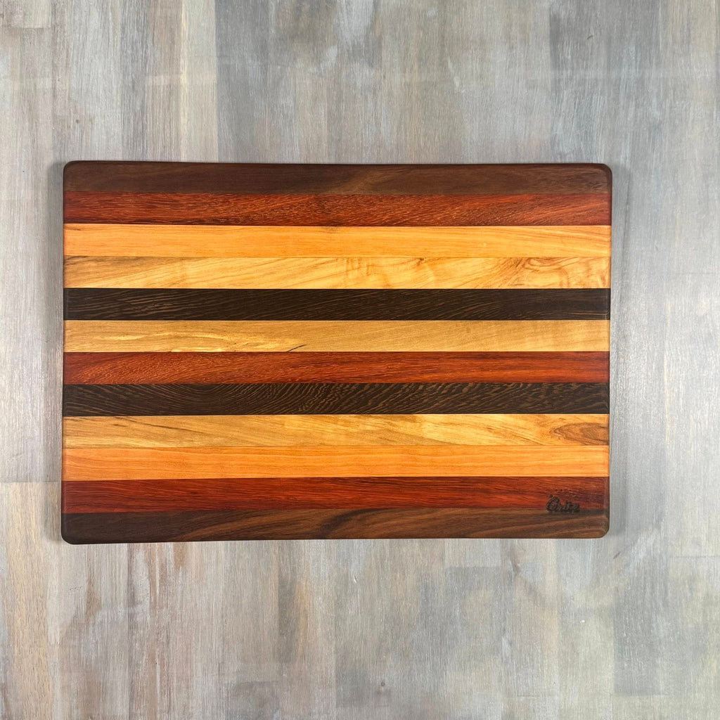 With the Gritz Classic Rectangle Cutting Board | 15x10 | Assorted Wood
