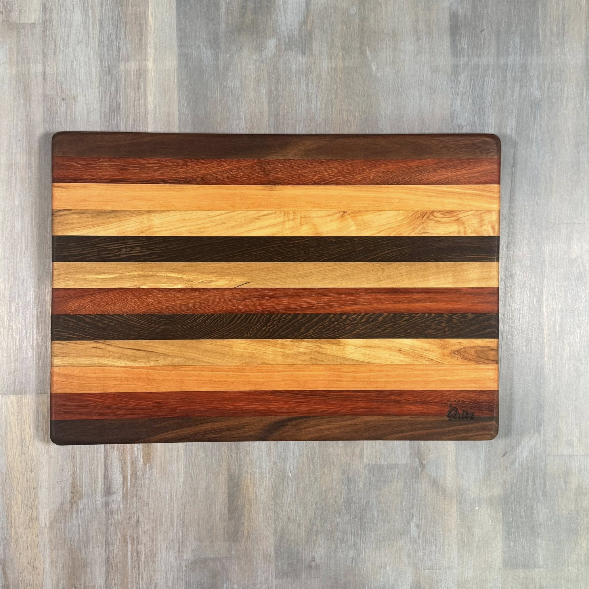 With the Gritz Classic Rectangle Cutting Board | 15x10 | Assorted Wood
