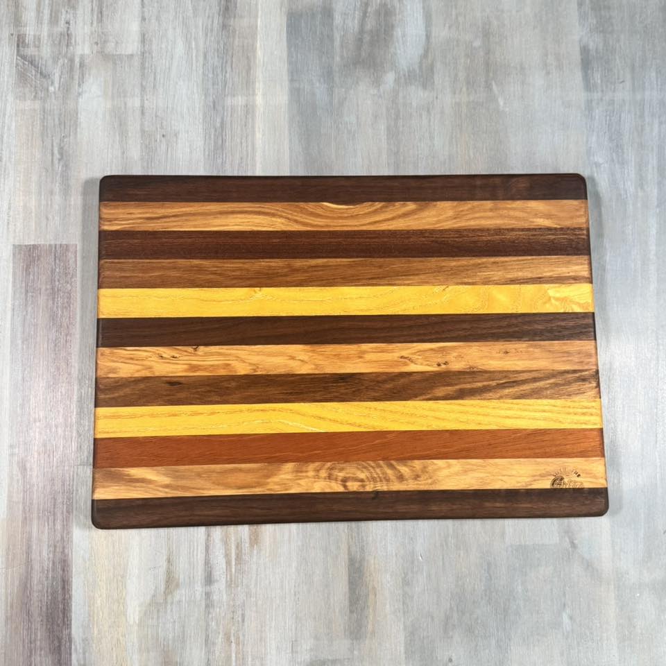 With the Gritz Classic Rectangle Cutting Board | 15x10 | Assorted Wood