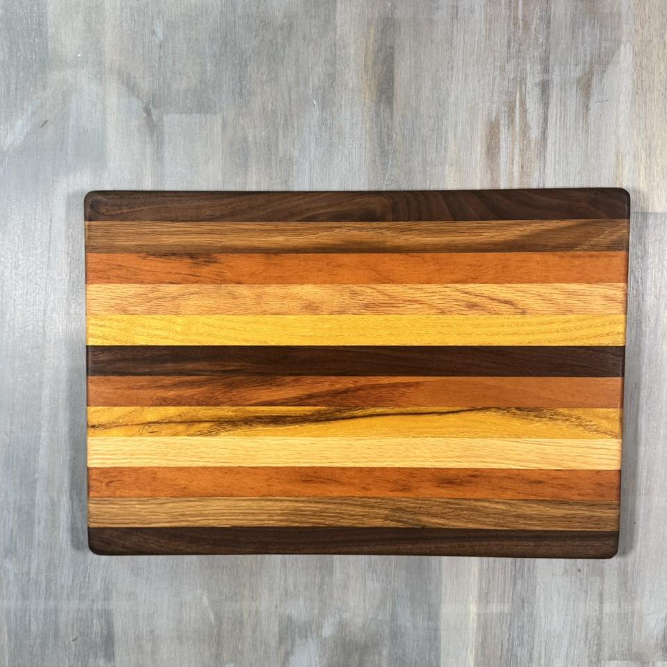 With the Gritz Classic Rectangle Cutting Board | 15x10 | Assorted Wood