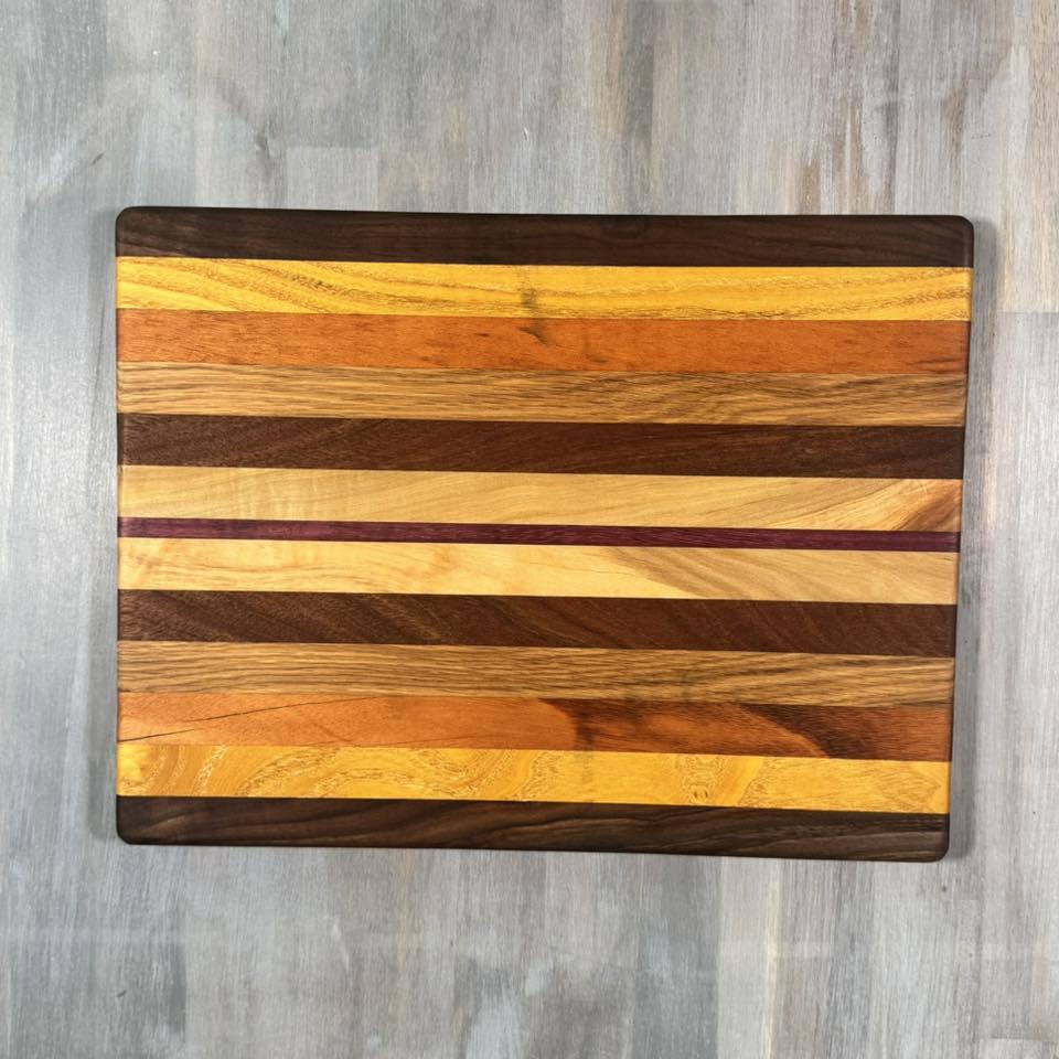 With the Gritz Classic Rectangle Cutting Board | 15x10 | Assorted Wood
