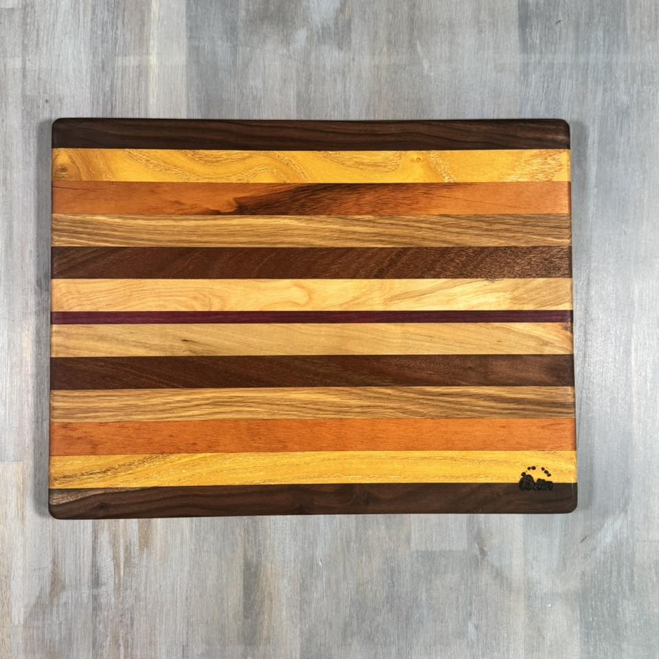 With the Gritz Classic Rectangle Cutting Board | 15x10 | Assorted Wood