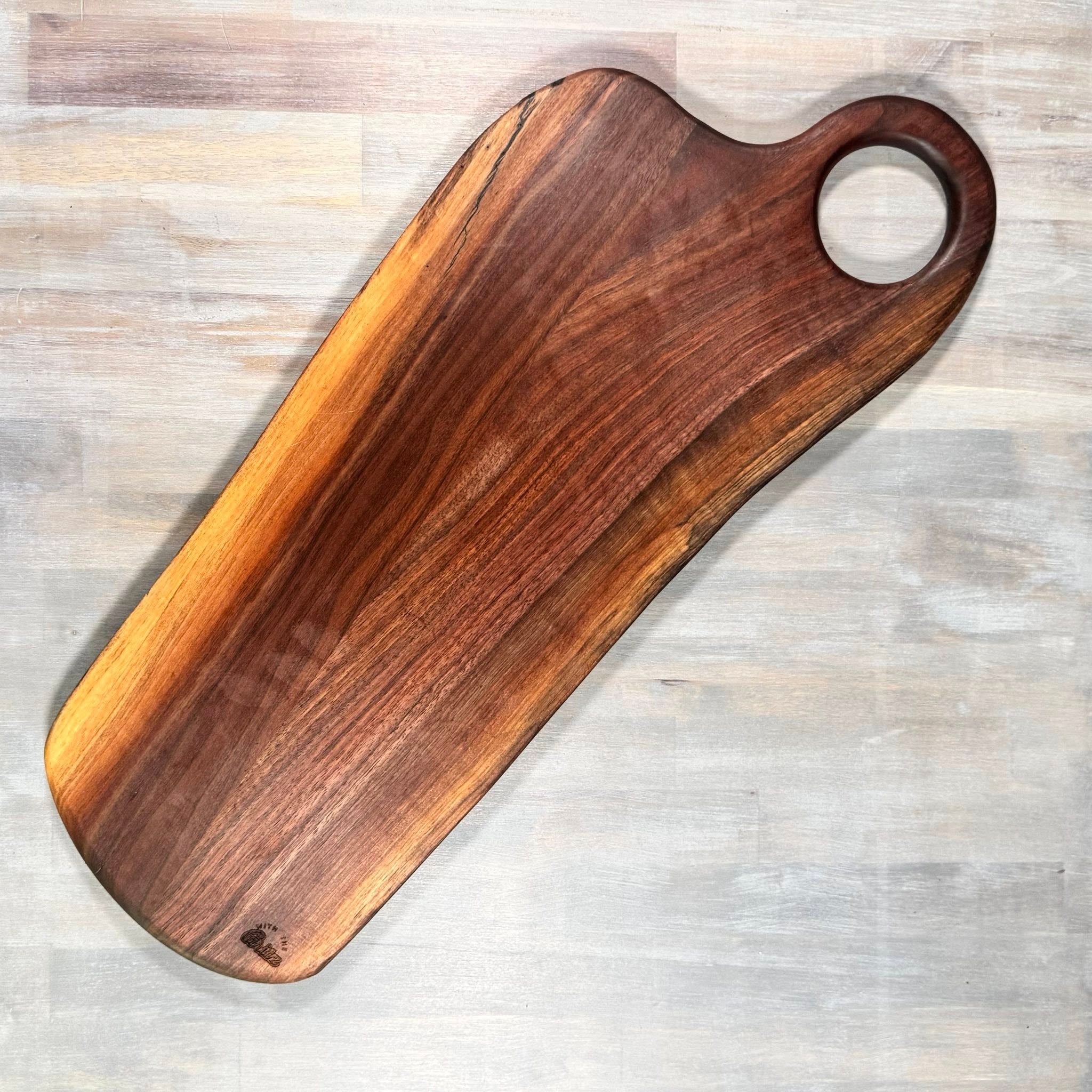 With the Gritz Custom Charcuterie Board | Medium Large | Walnut