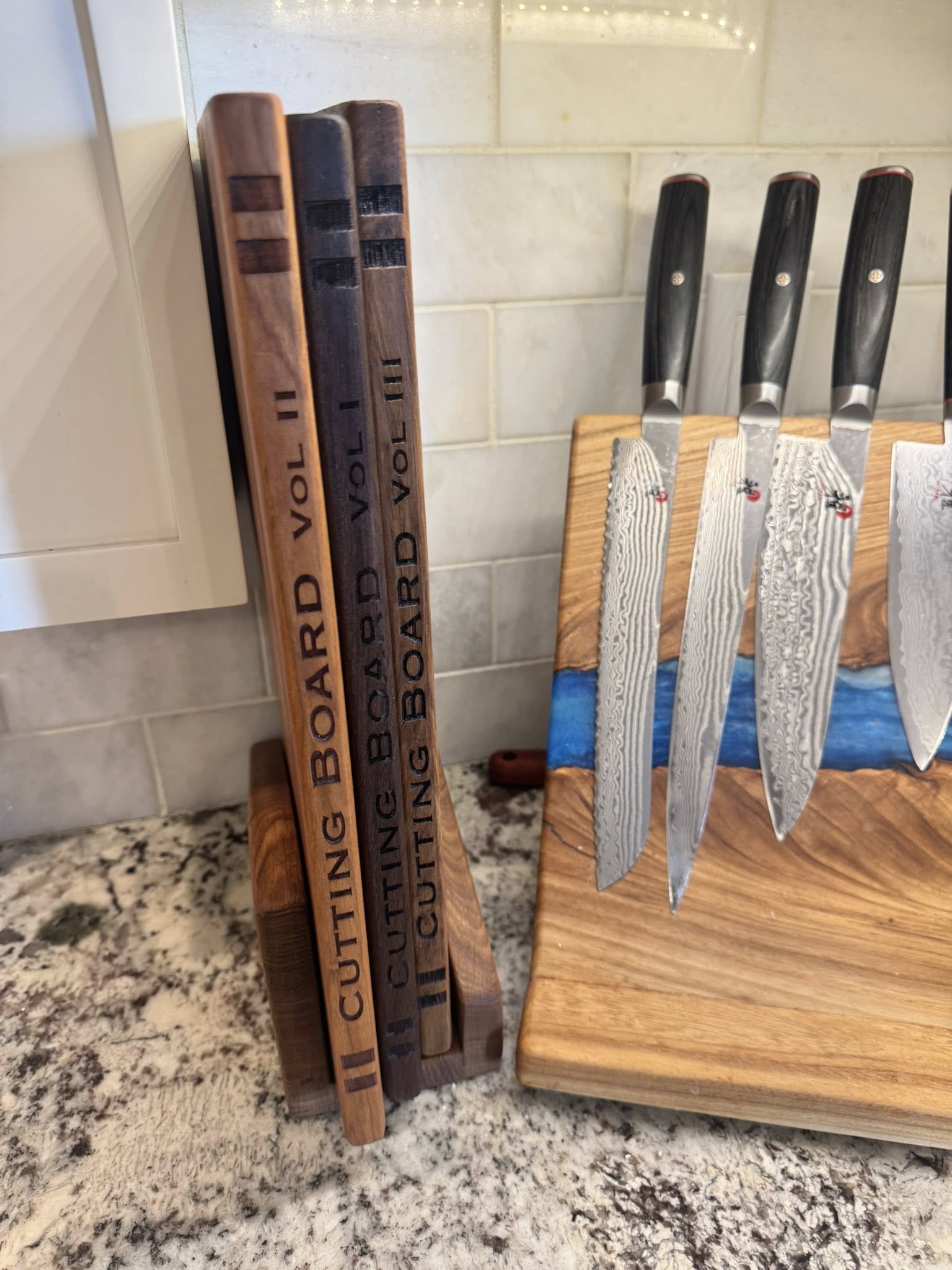 With the Gritz Custom Book Cutting boards | Single | Walnut