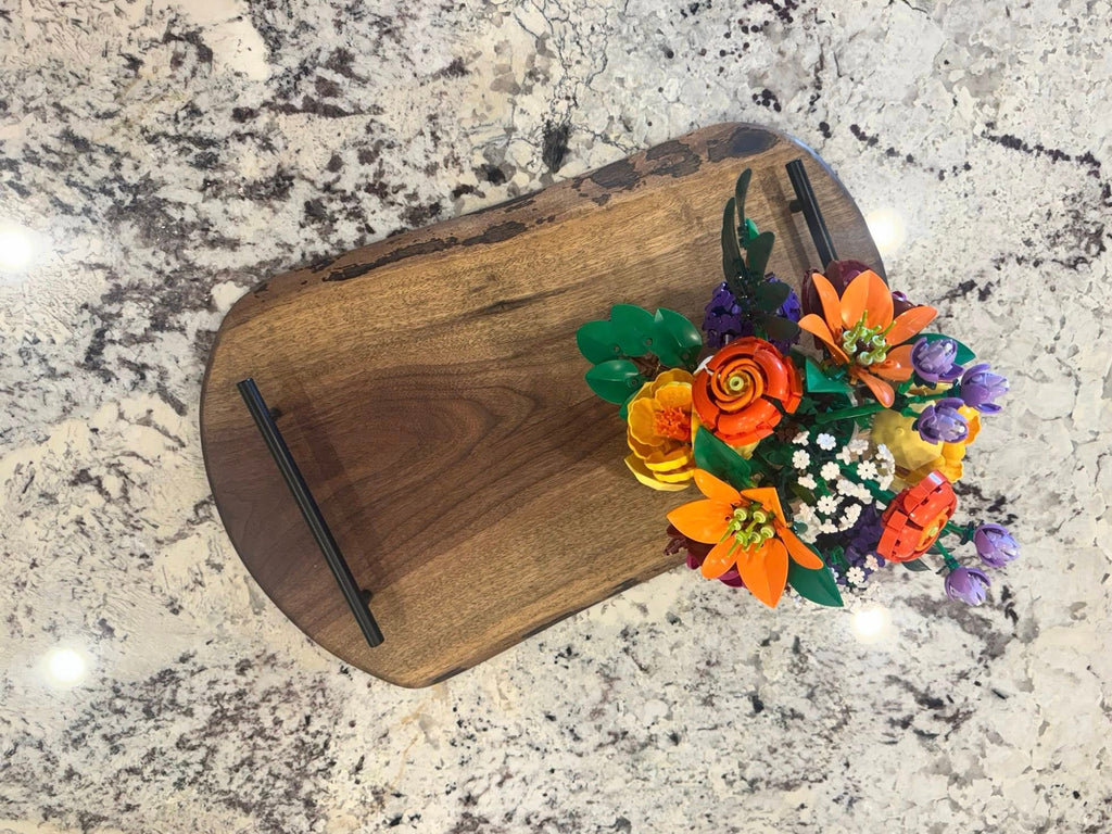 Large With the Gritz Custom Serving Tray | Handles | Walnut