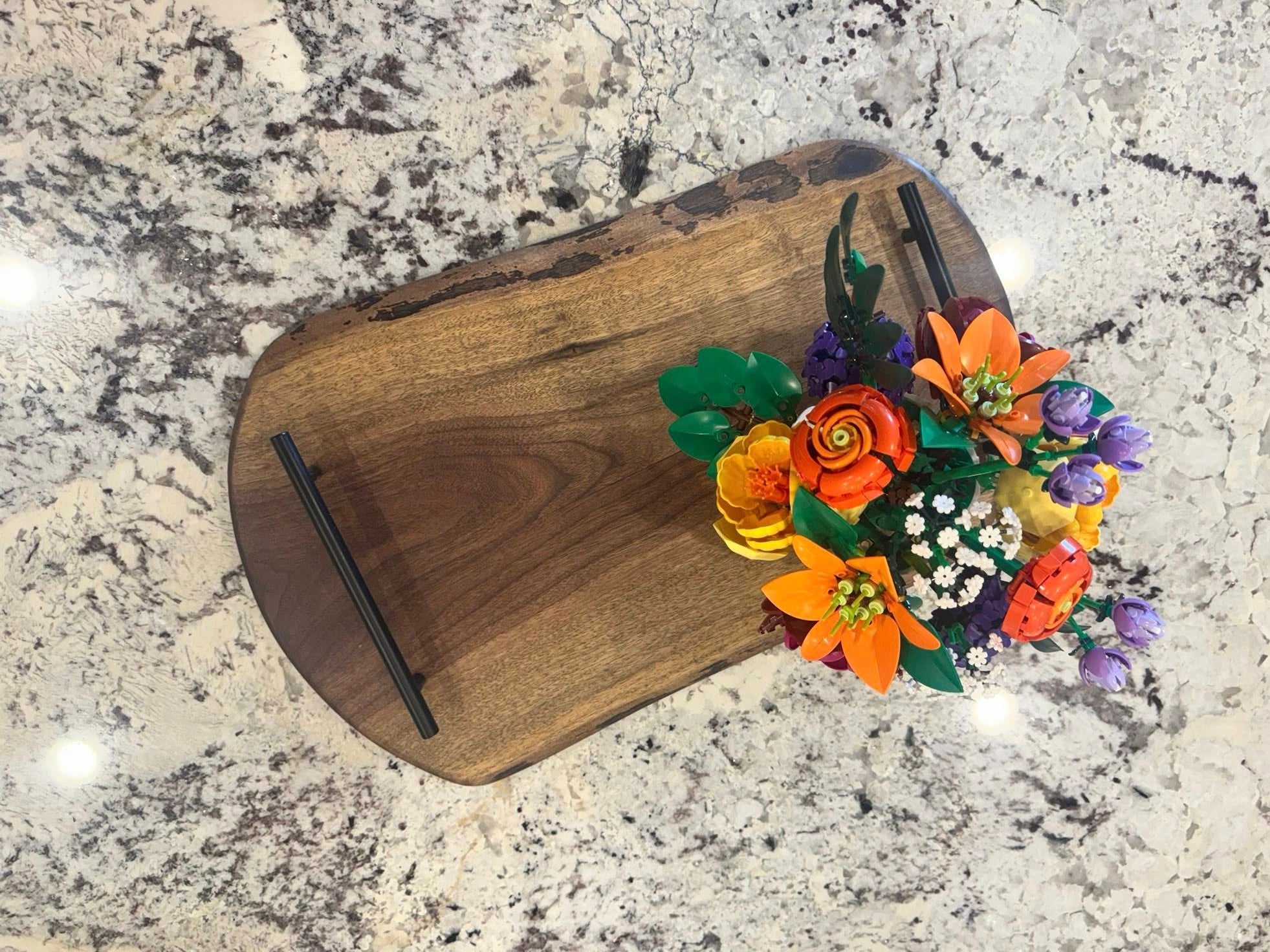 Large With the Gritz Custom Serving Tray | Handles | Walnut