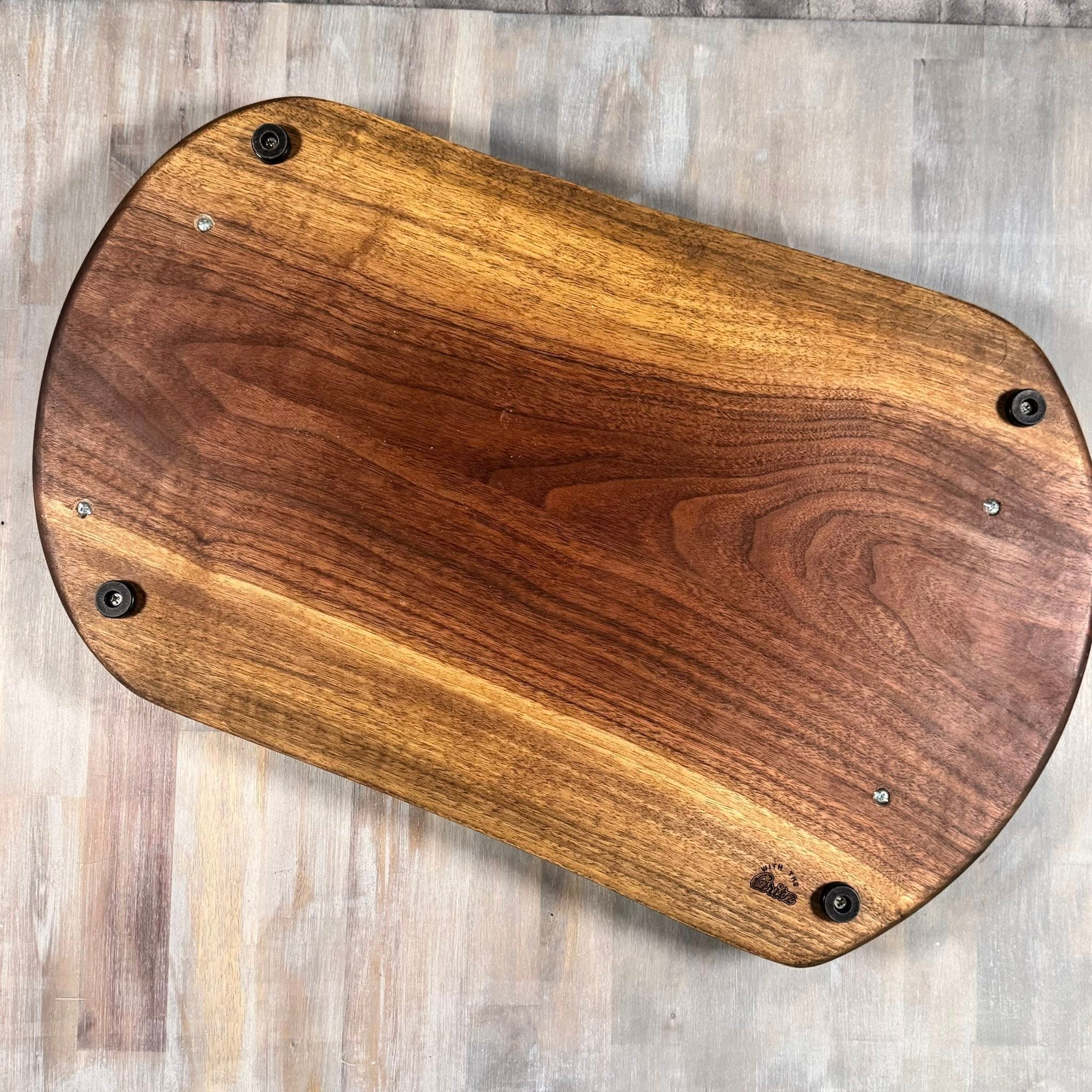 Large With the Gritz Custom Serving Tray | Handles | Walnut