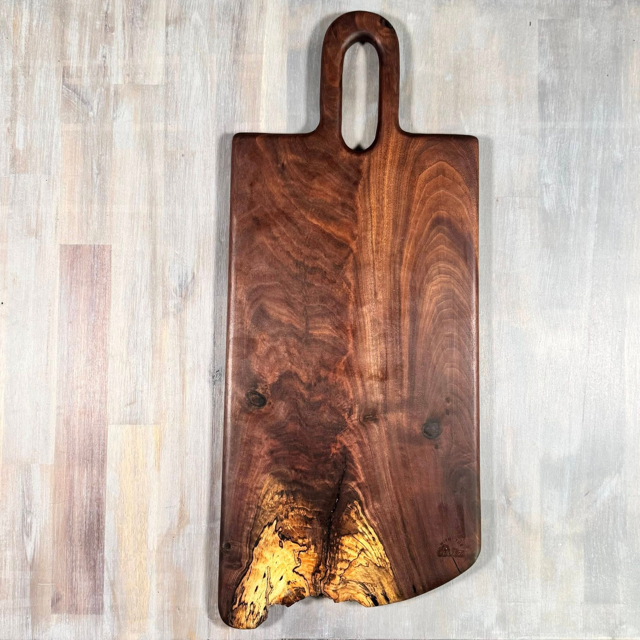 With the Gritz Custom Charcuterie Board | Medium Large | Walnut