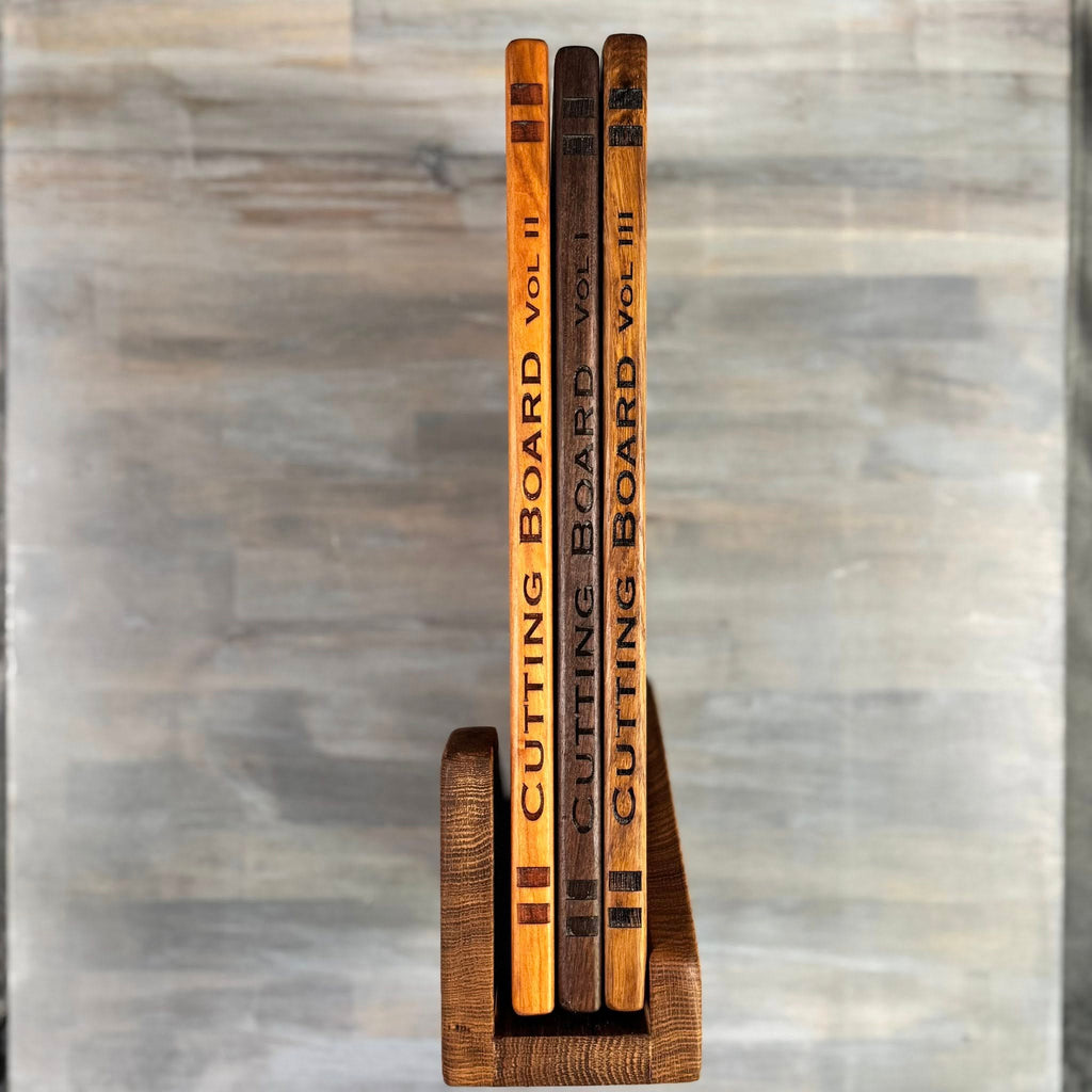 With the Gritz Custom Book Cutting boards | Set | Walnut Cherry Oak