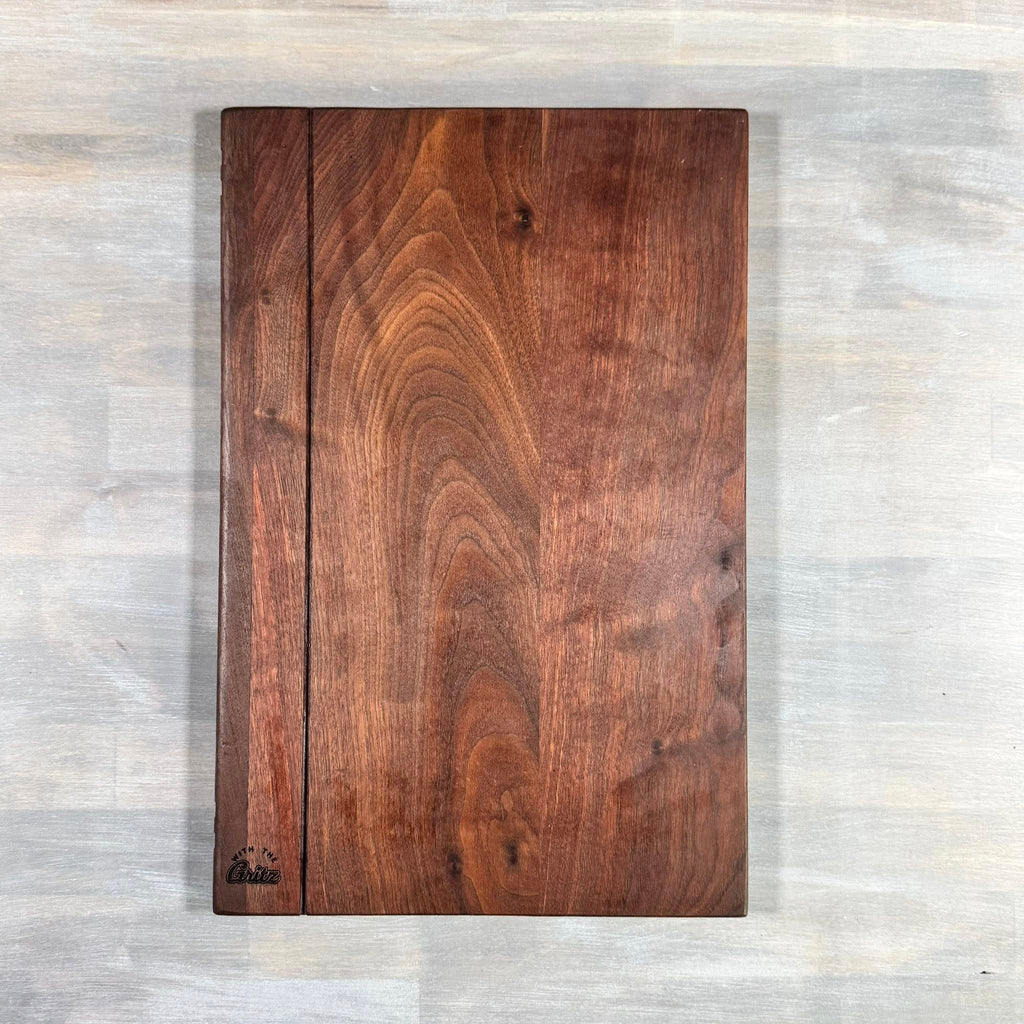 With the Gritz Custom Book Cutting boards | Single | Walnut