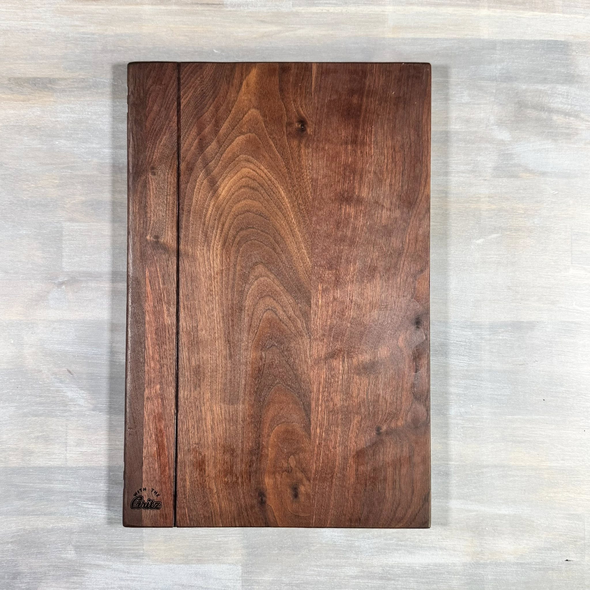 With the Gritz Custom Book Cutting boards | Single | Walnut