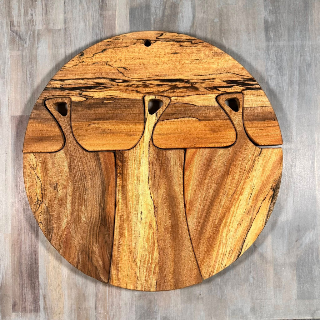 With the Gritz Custom 4-peice Set | Spalted Sycamore