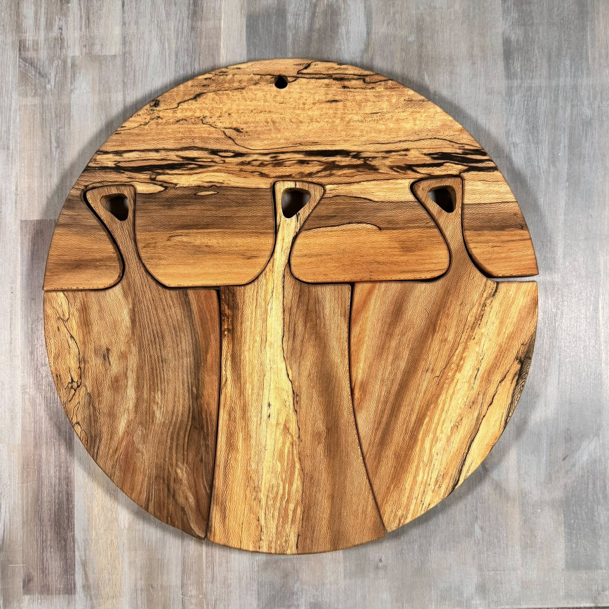 With the Gritz Custom 4-peice Set | Spalted Sycamore