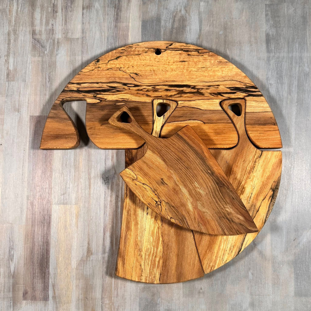 With the Gritz Custom 4-peice Set | Spalted Sycamore