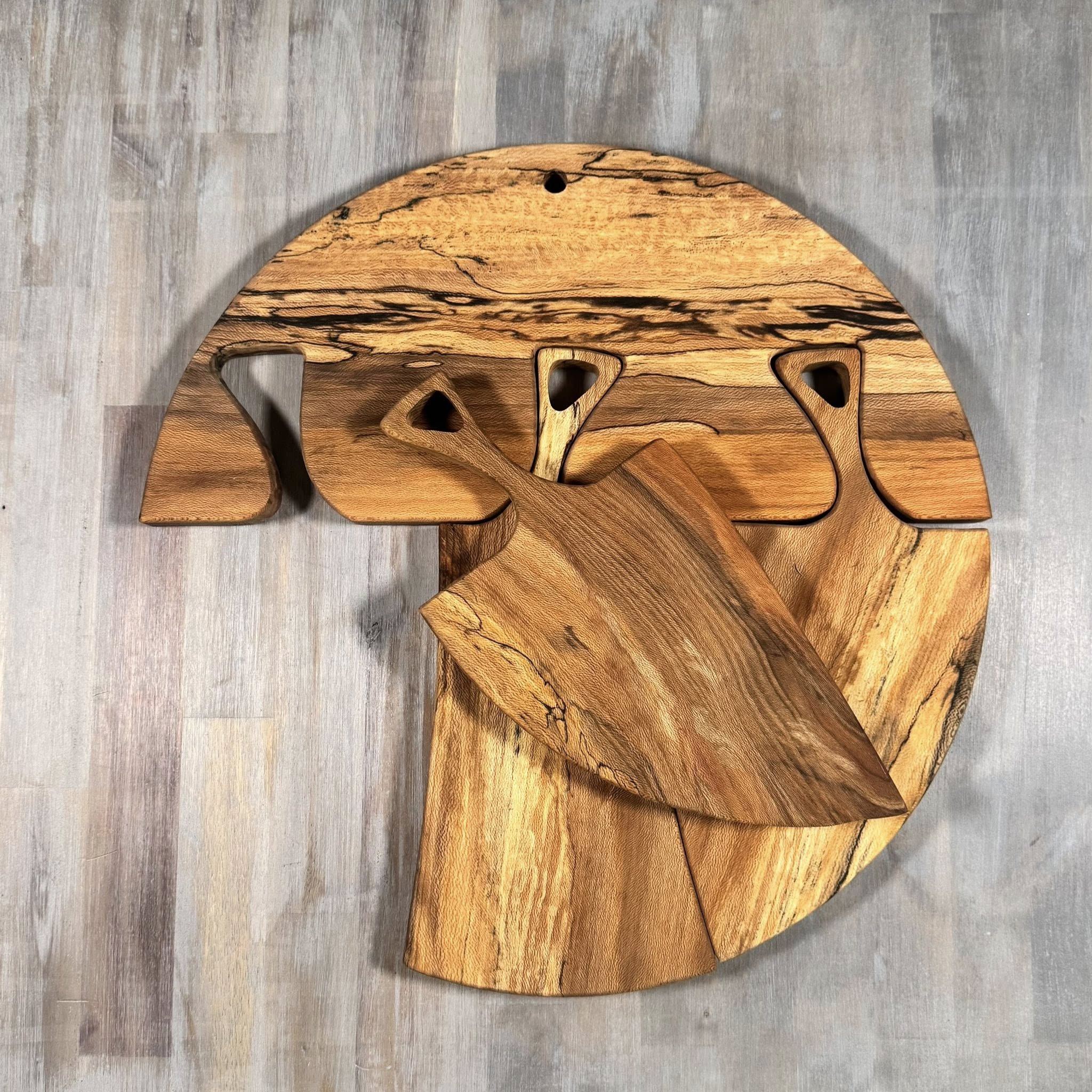 With the Gritz Custom 4-peice Set | Spalted Sycamore
