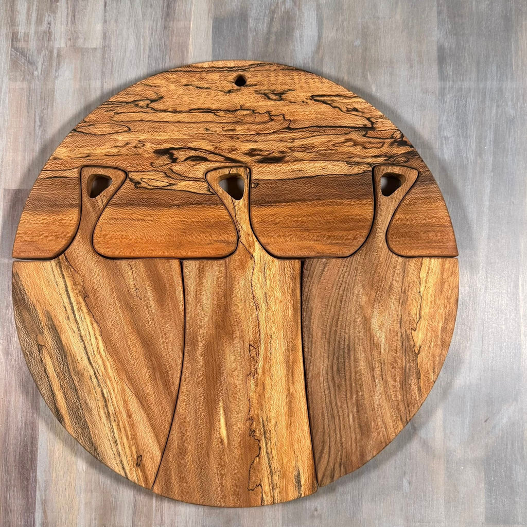 With the Gritz Custom 4-peice Set | Spalted Sycamore