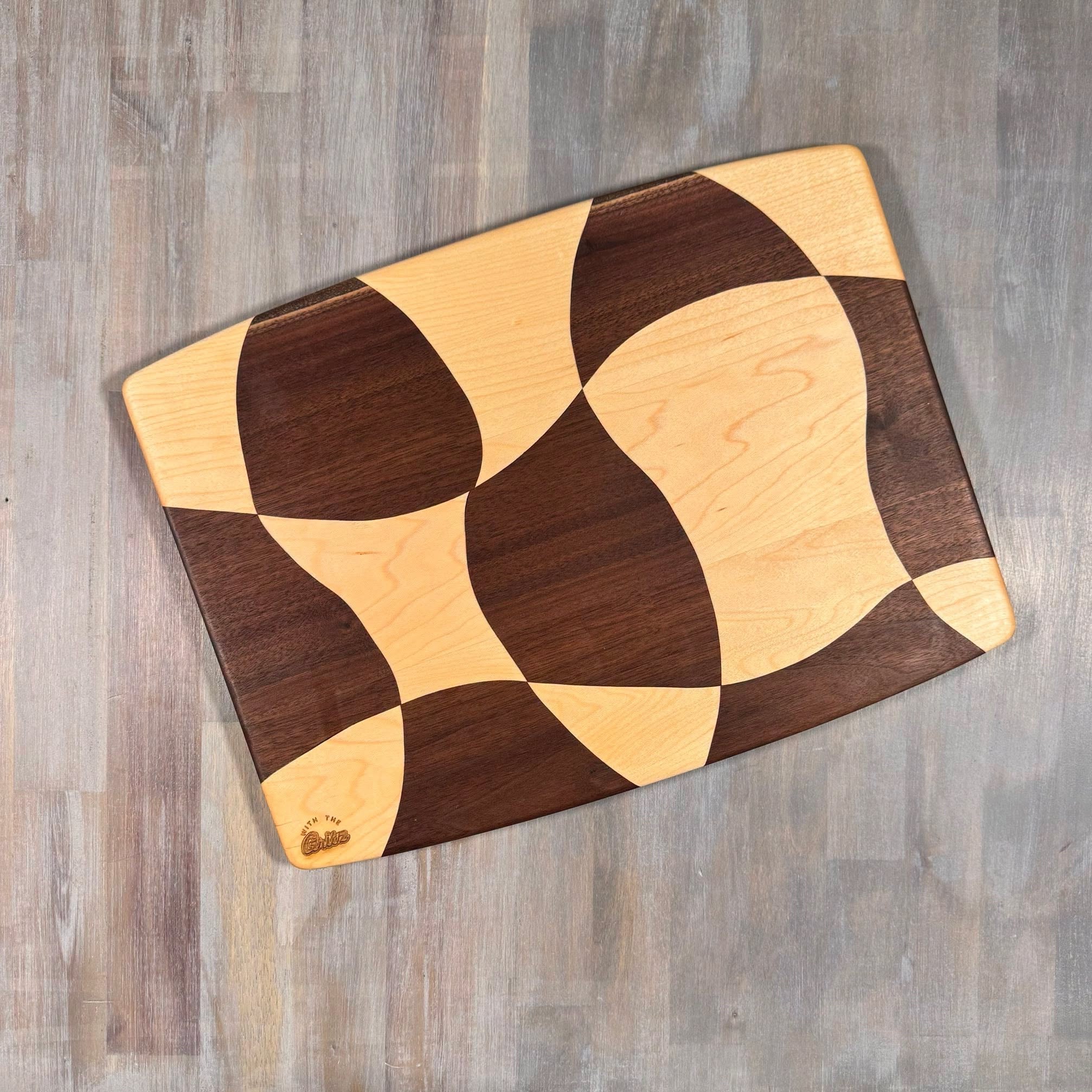 Drunken Checkered Cutting Board |Pattern A | 15 x 11 |