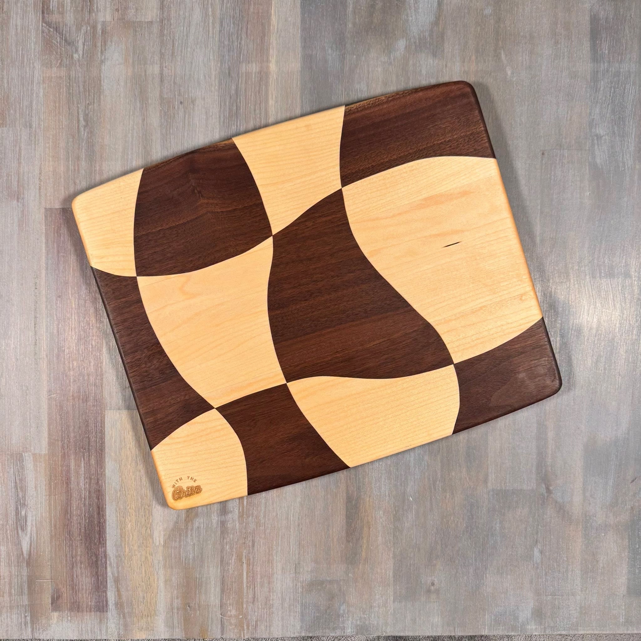Drunken Checkered Cutting Board |Pattern A| 13 x 11 |