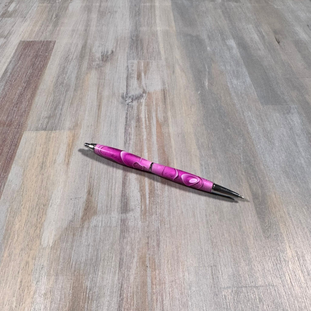 Status Click Pen | Royal Purple Swirl | Gold Hardware