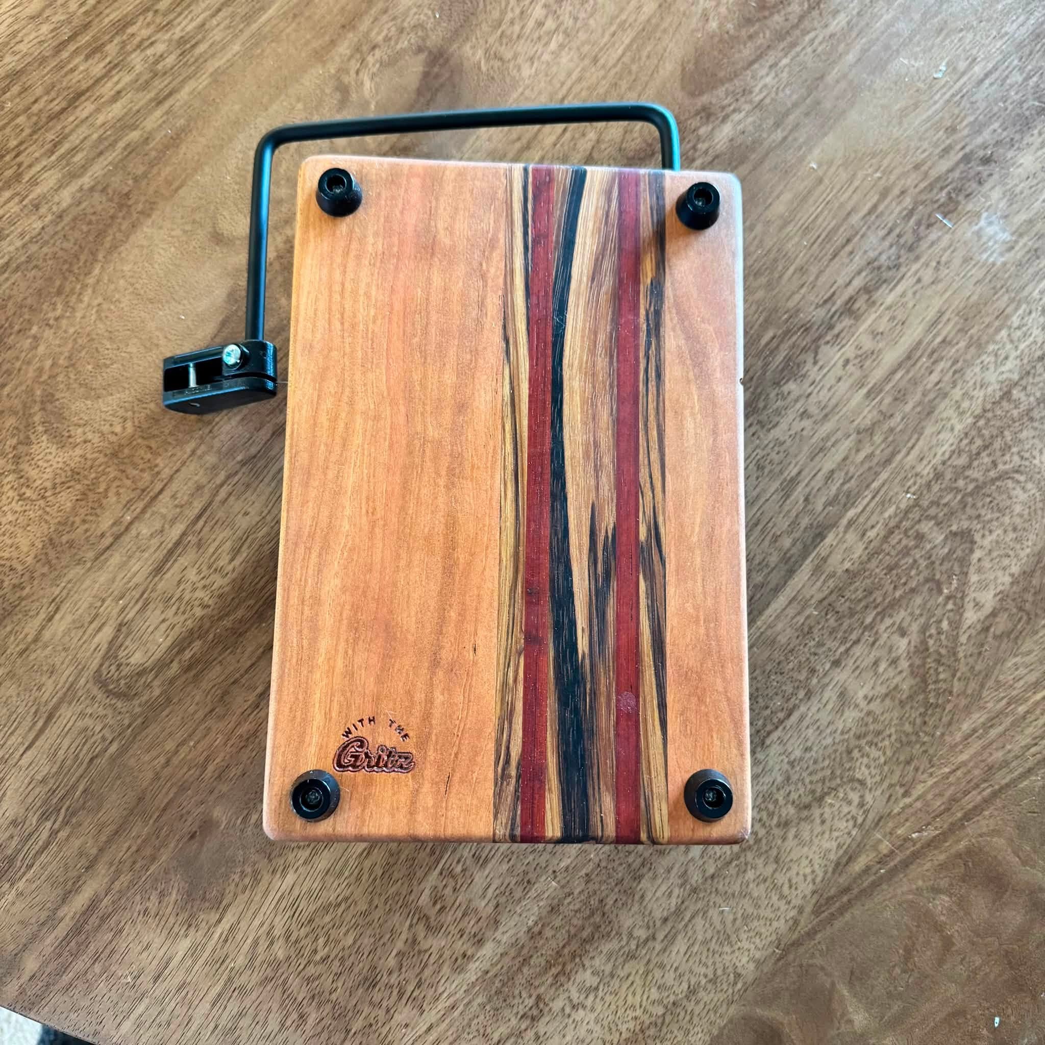 Exotic Wood Cheese Slicer | Five Piece Stripe