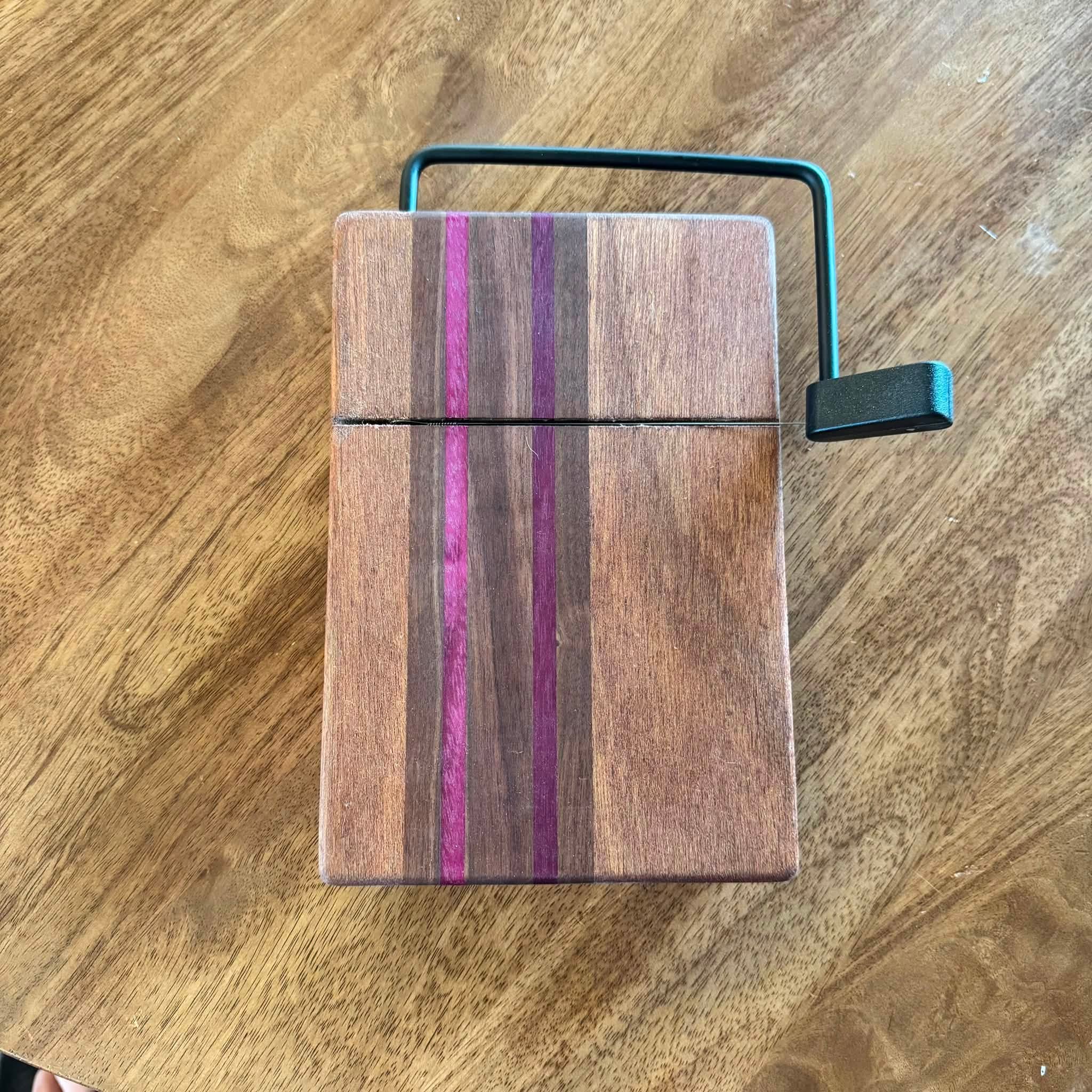 Exotic Wood Cheese Slicer | Five Piece Stripe