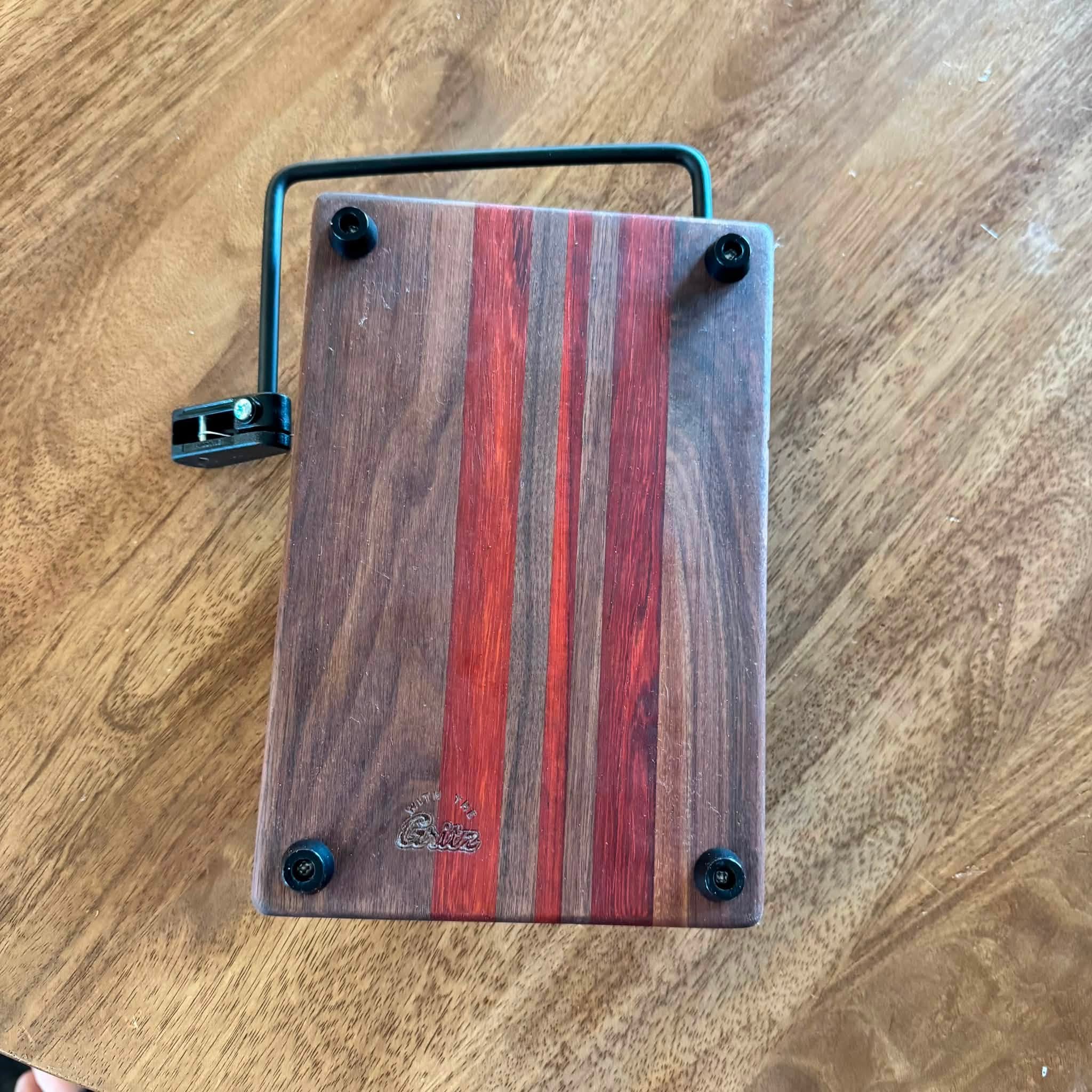 Exotic Wood Cheese Slicer | Five Piece Stripe Variation