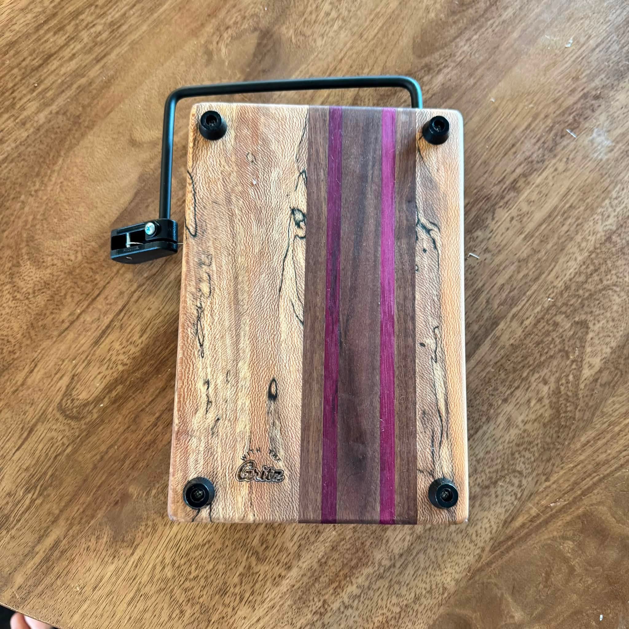 Exotic Wood Cheese Slicer | Five Piece Stripe