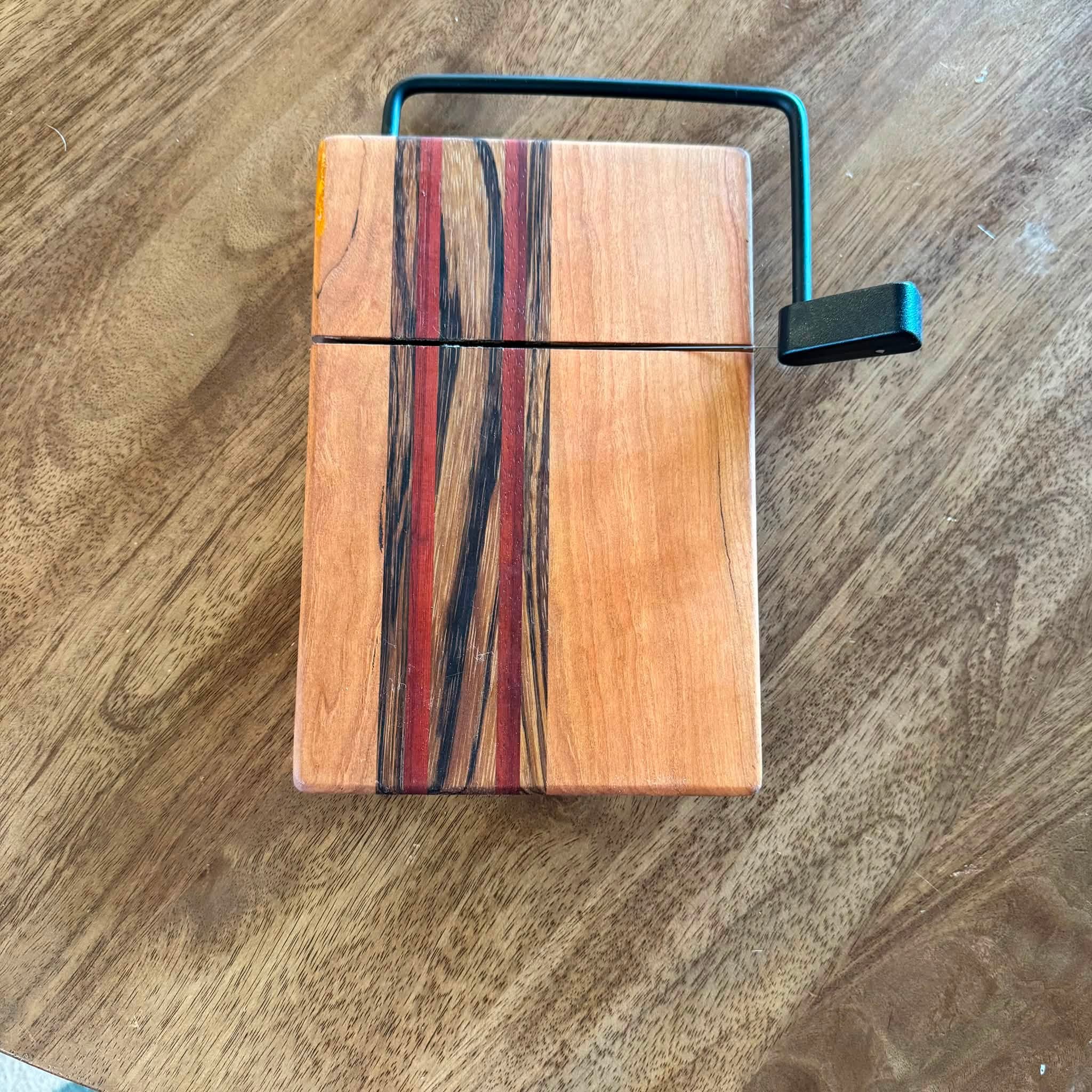 Exotic Wood Cheese Slicer | Five Piece Stripe