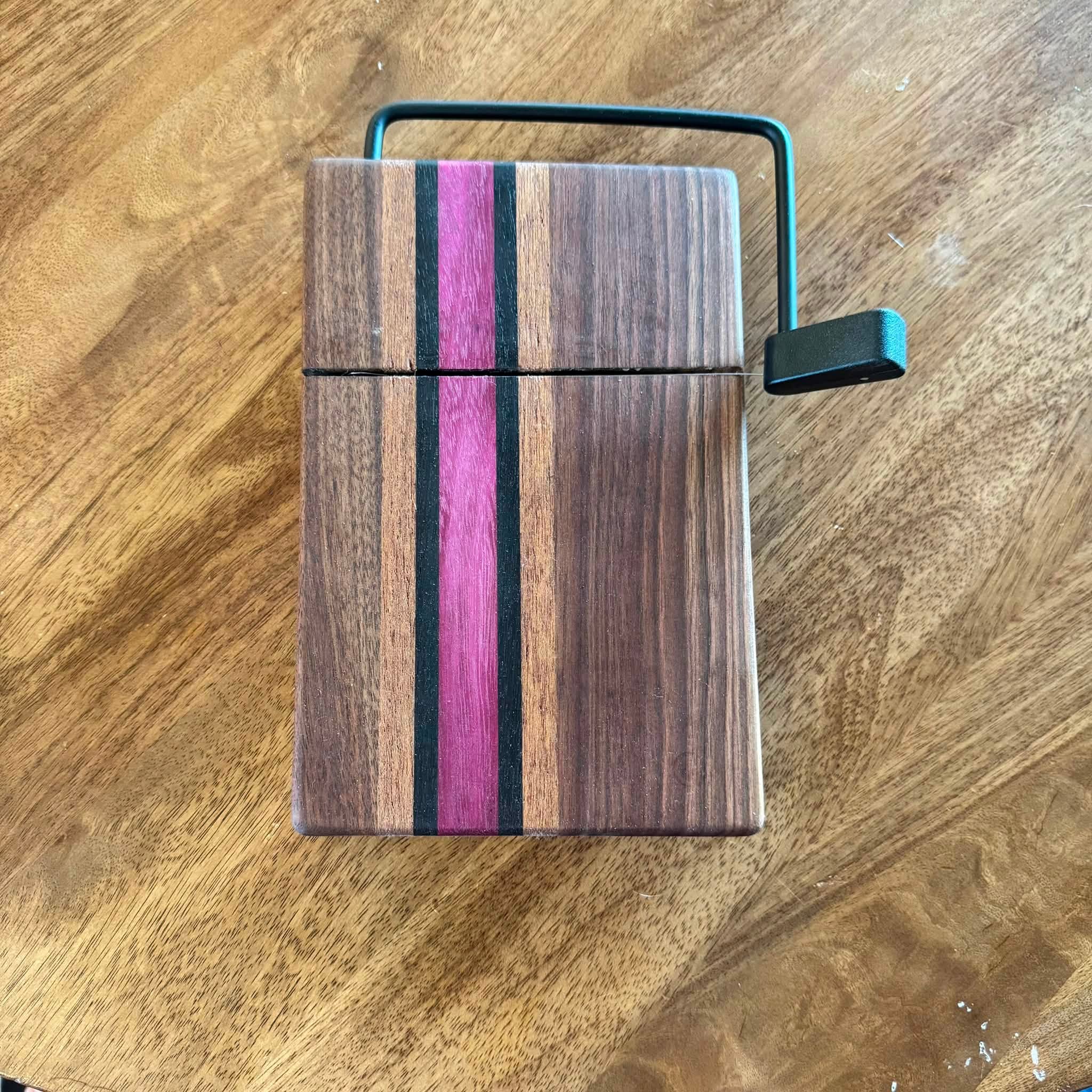 Exotic Wood Cheese Slicer | Five Piece Stripe